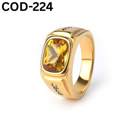 JP Italian Bio Golden Stone Rings (COD-224)